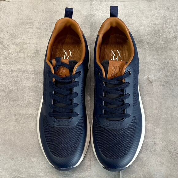NEW YORK & COMPANY Men's Navy Fabric Dixon Round-Toe Lace-Up Sneakers SZ 11 - Picture 5 of 11
